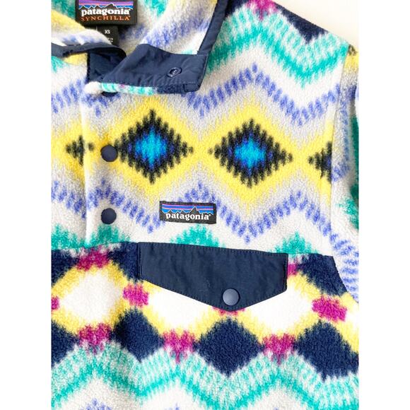 PATAGONIA Synchilla Snap-T Fleece Pullover Timber Twist RARE XS - Picture 5 of 10